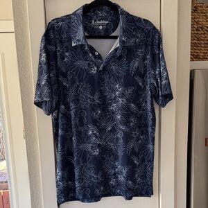 Chubbies Navy Floral Polo Shirt NWOT
